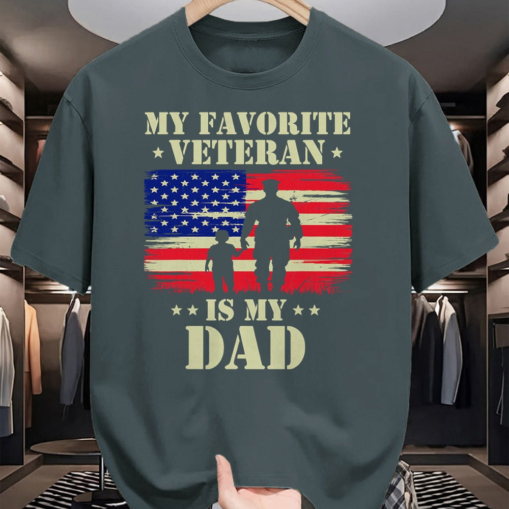 Proud Veteran Shirt, Funny Veteran UnisexT-Shirt/Hoodie/Sweatshirt HLT00 - Father Veterans Day My Favorite Veteran is My Dad Proud Kids T-Shirt