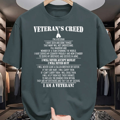 Proud Veteran Shirt, Funny Veteran UnisexT-Shirt/Hoodie/Sweatshirt HLT00 - Veteran_s Creed I_m a Veteran T-Shirt Small