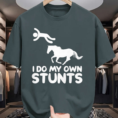 Best Horse Lover Shirt , Funny Horse UnisexT-Shirt/Hoodie/Sweatshirt HLT00 - I Do My Own Stunts Horse Rider Equestrian Horseback Riding T-Shirt