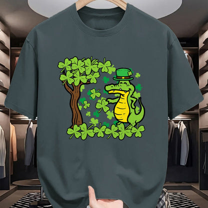 Patrick Day Shirts for Family, Funny Patrick Day shirts, st patrick's day Unisex T-Shirt/Hoodie/Sweatshirt HLT00 - St Patrick Day Alligator Shamrock Saint Pattys Men Women Kid T-Shirt
