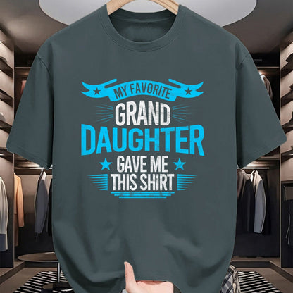 Best Grandpa Shirt, Proud Grandpa Unisex T-Shirt/Hoodie/Sweatshirt HLT00 - My Favorite Granddaughter Gave Me Grandparent T shirt gift T-Shirt (1)