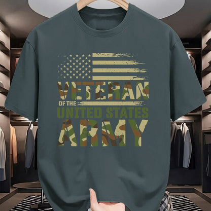 Proud Veteran Shirt, Funny Veteran UnisexT-Shirt/Hoodie/Sweatshirt HLT00 - Veteran of The United States Army Patriotic Camo Military T-Shirt
