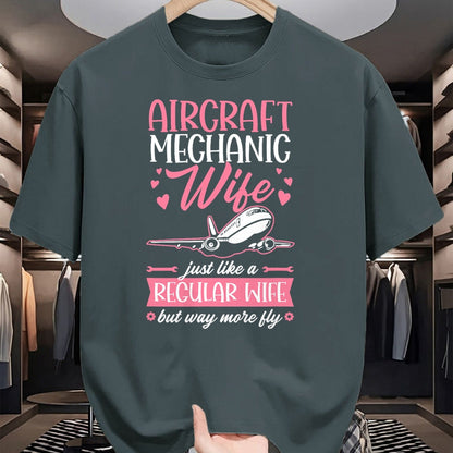 Best Mechanic Life Shirt, Funny Mechanic UnisexT-Shirt/Hoodie/Sweatshirt HLT00 - Aircraft Mechanic Limited Edition - Aircraft Mechanic Wife Like A Regular Wife But Way More Fly T-Shirt