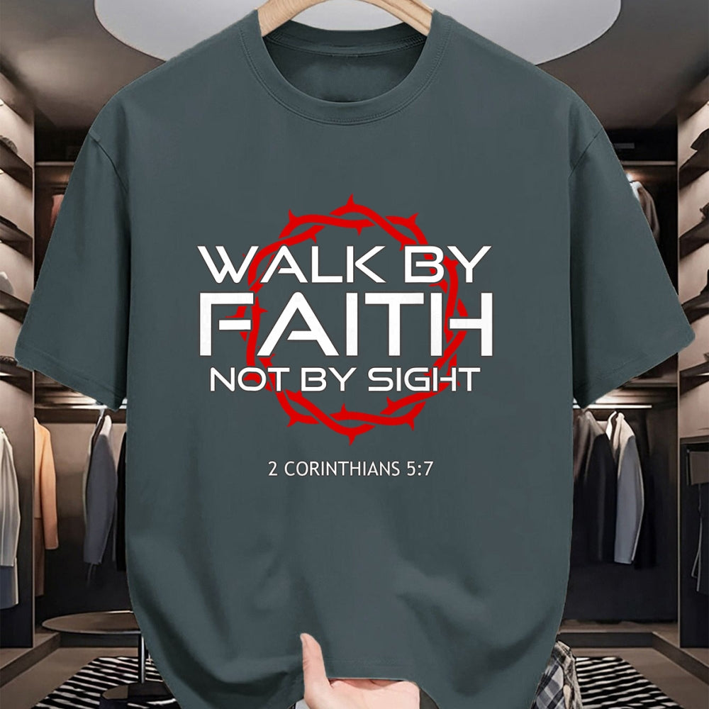 Christian Tee, Christian Faith Unisex T-Shirt/Hoodie/Sweatshirt HLT00 - Jesus Walk by Faith Christian T-Shirt