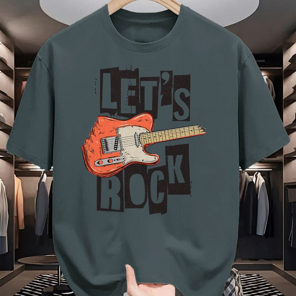 Guitar Lover Shirt, Funny Guitar UnisexT-Shirt/Hoodie/Sweatshirt HLT00 - Let_s Rock Electric Guitar Music Lover Band Guitarist Retro Vintage Tees T Shirts for Men and Women
