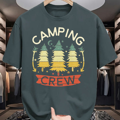 Funny Camping Shirt, Gift For Camping Lover Unisex T-Shirt/Hoodie/Sweatshirt HLT00 - Camping Crew Shirt Kids Family Camping Shirts Matching Group T-Shirt, Men, Black, 3X-Large