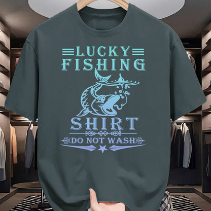 Gift for Dad Shirt, Funny Dad Unisex T-Shirt/Hoodie/Sweatshirt HLT00 – Lucky Fishing Do Not Wash Vintage Fishing Lover T-Shirt
