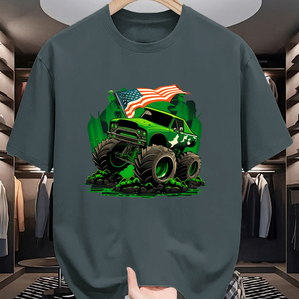 Patrick Day Shirts for Family, Funny Patrick Day shirts, st patrick's day Unisex T-Shirt/Hoodie/Sweatshirt HLT00 - Funny Leprechaun Monster Truck Shamrock St Patrick Day Boys T-Shirt