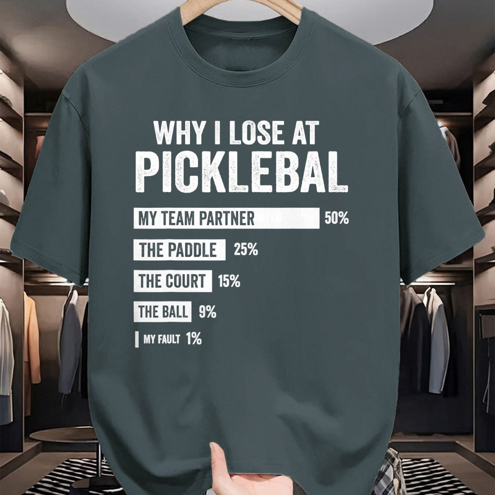 Funny Pickleball Shirt, Pickleball Lover Unisex T-Shirt/Hoodie/Sweatshirt HLT00 - Why I Lose at Pickleball Funny Player Quote T-Shirt