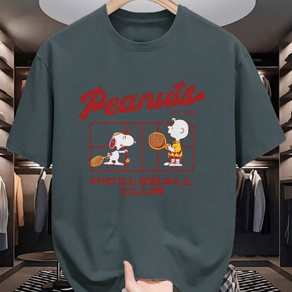 Funny Pickleball Shirt, Pickleball Lover Unisex T-Shirt/Hoodie/Sweatshirt HLT00 - Peanuts - Pickleball Club T-Shirt, Men, Black, 3X-Large