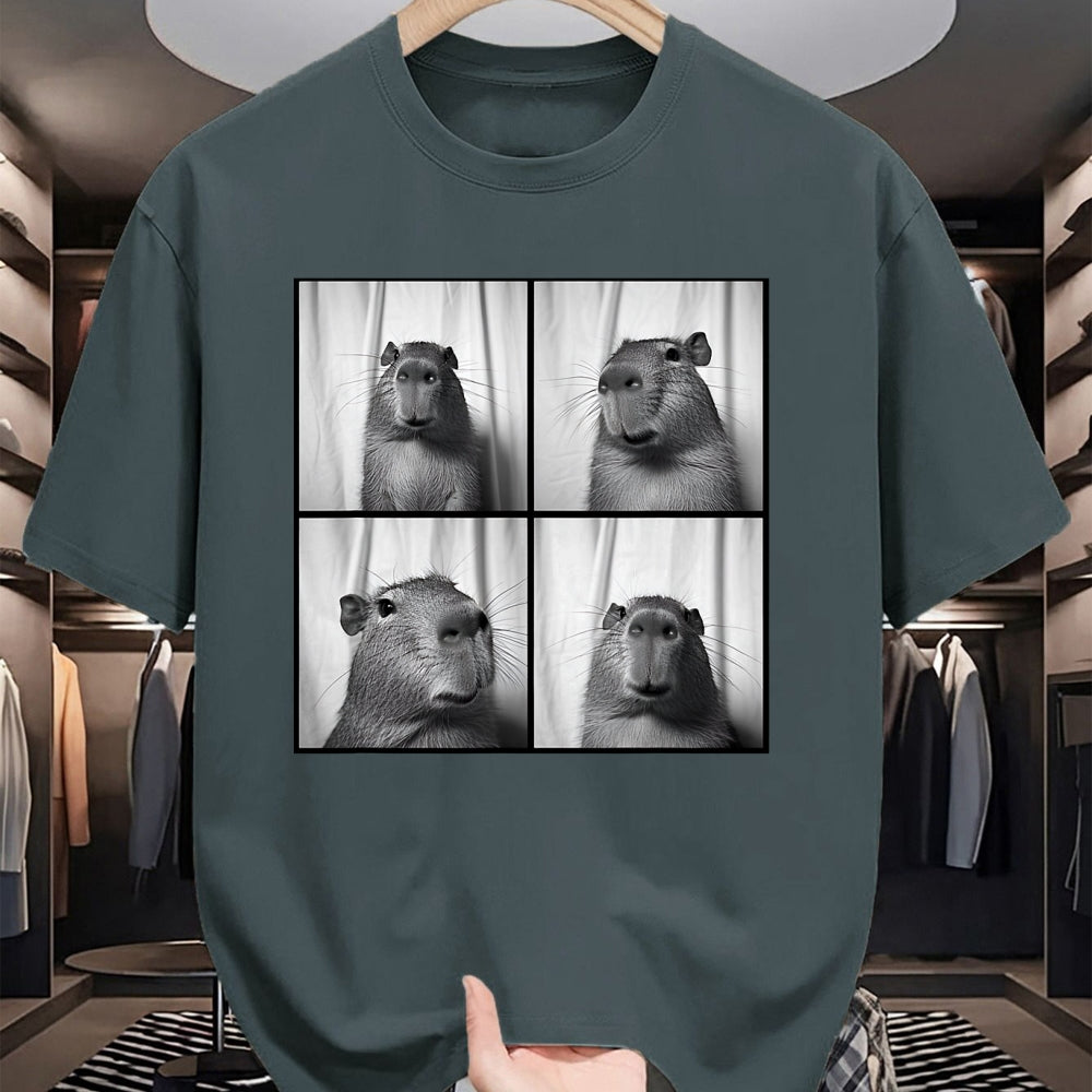Cute Capybara Shirt, Funny Capybara Unisex T-Shirt/Hoodie/Sweatshirt HLT00 - Capybara Capy Photobooth Quirky Funny Animal T-Shirt