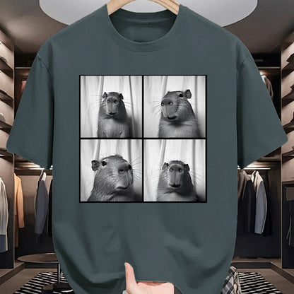 Cute Capybara Shirt, Funny Capybara Unisex T-Shirt/Hoodie/Sweatshirt HLT00 - Capybara Capy Photobooth Quirky Funny Animal T-Shirt