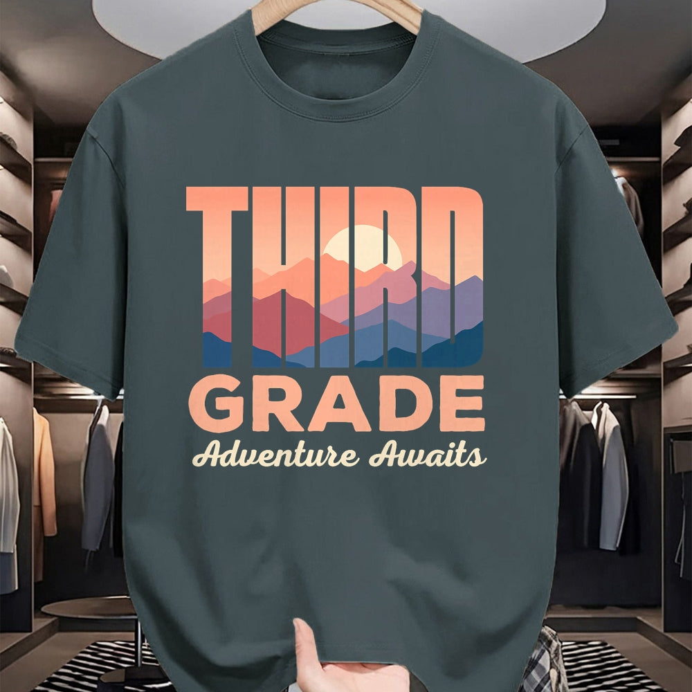 Best Student Shirt, Funny Back To School UnisexT-Shirt/Hoodie/Sweatshirt HLT00 - Third Grade Adventure Awaits First Day of 3rd Grade T-Shirt T-Shirt