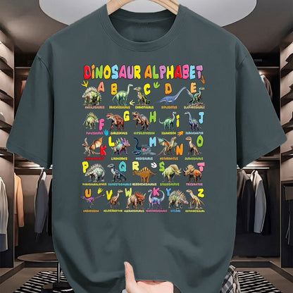 Best Dinosaur Lover Shirt, Funny Dinosaur UnisexT-Shirt/Hoodie/Sweatshirt HLT00 - Types of Dinosaurs Alphabet A-Z ABC Dino Boys Kids Girls T-Shirt, Men, Black, 3X-Large