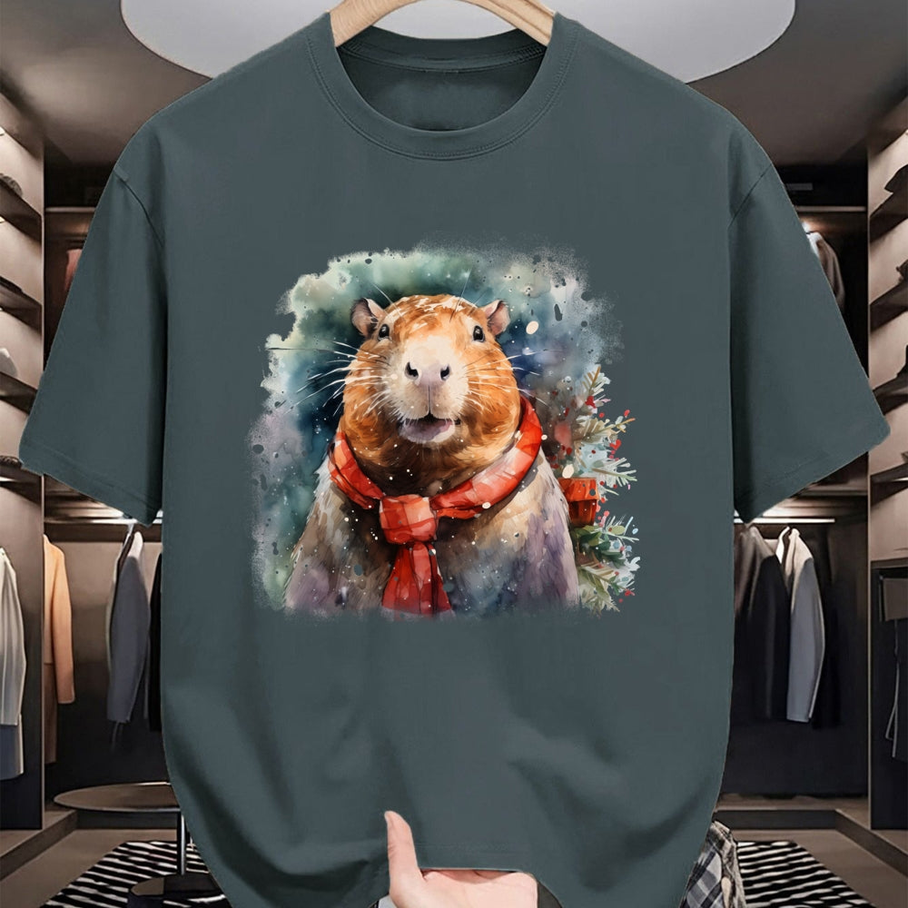 Cute Capybara Shirt, Funny Capybara Unisex T-Shirt/Hoodie/Sweatshirt HLT00 - Capybara Christmas Long Sleeve T-Shirt (1)