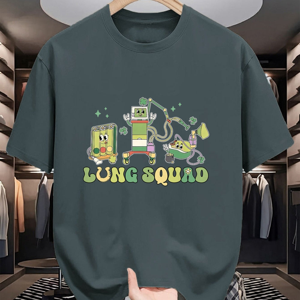 Patrick Day Shirts for Family, Funny Patrick Day shirts, st patrick's day Unisex T-Shirt/Hoodie/Sweatshirt HLT00 - Lung Squad Respiratory Therapist St Patrick Day Pulmonologit T-Shirt