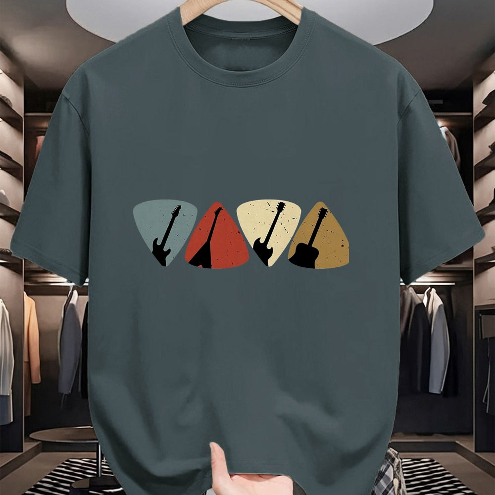 Guitar Lover Shirt, Funny Guitar UnisexT-Shirt/Hoodie/Sweatshirt HLT00 - Retro Vintage Guitar Pick Player Guitarist Bassist Musician T-Shirt, Men, Black, 3X-Large