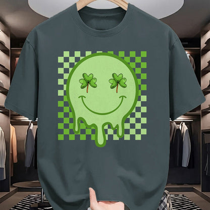 Patrick Day Shirts for Family, Funny Patrick Day shirts, st patrick's day Unisex T-Shirt/Hoodie/Sweatshirt HLT00 - Retro Groovy St Patrick Day Hippie Shamrock Funny Matching T-Shirt