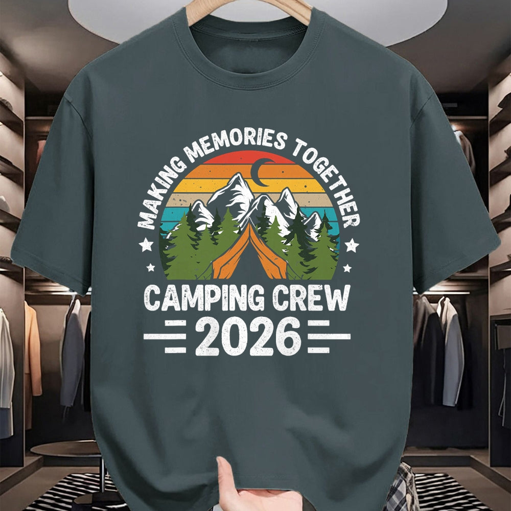 Funny Camping Shirt, Gift For Camping Lover Unisex T-Shirt/Hoodie/Sweatshirt HLT00 - Family Camping Crew 2026 Outdoor Camper Group Matching T-Shirt