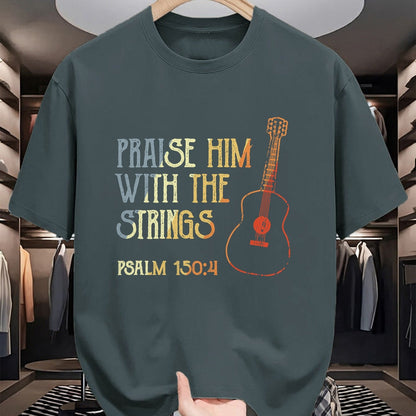 Christian Tee, Christian Faith Unisex T-Shirt/Hoodie/Sweatshirt HLT00 - Guitarist Christian Music Guitar Player Bible Verse T-Shirt
