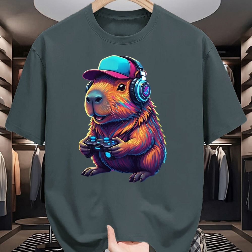 Cute Capybara Shirt, Funny Capybara Unisex T-Shirt/Hoodie/Sweatshirt HLT00 - Funny Capybara Gamer Gaming Video Games Capybara T-Shirt
