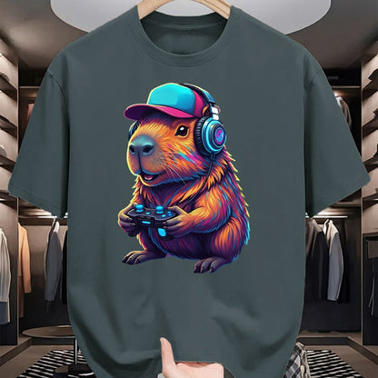Cute Capybara Shirt, Funny Capybara Unisex T-Shirt/Hoodie/Sweatshirt HLT00 - Funny Capybara Gamer Gaming Video Games Capybara T-Shirt