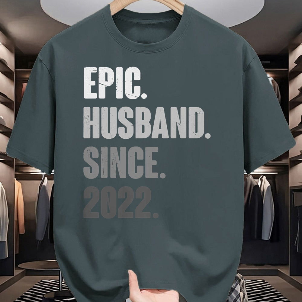 Best Wife Shirt, Wife and Husband Unisex T-Shirt/Hoodie/Sweatshirt HLT00 - 2nd Year Wedding Anniversary Best Epic Husband Since 2022 T-Shirt