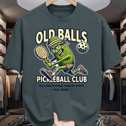 Funny Pickleball Shirt, Pickleball Lover Unisex T-Shirt/Hoodie/Sweatshirt HLT00 - Funny 80th Birthday Pickleball Men Born 1946 Pickle Dad T-Shirt