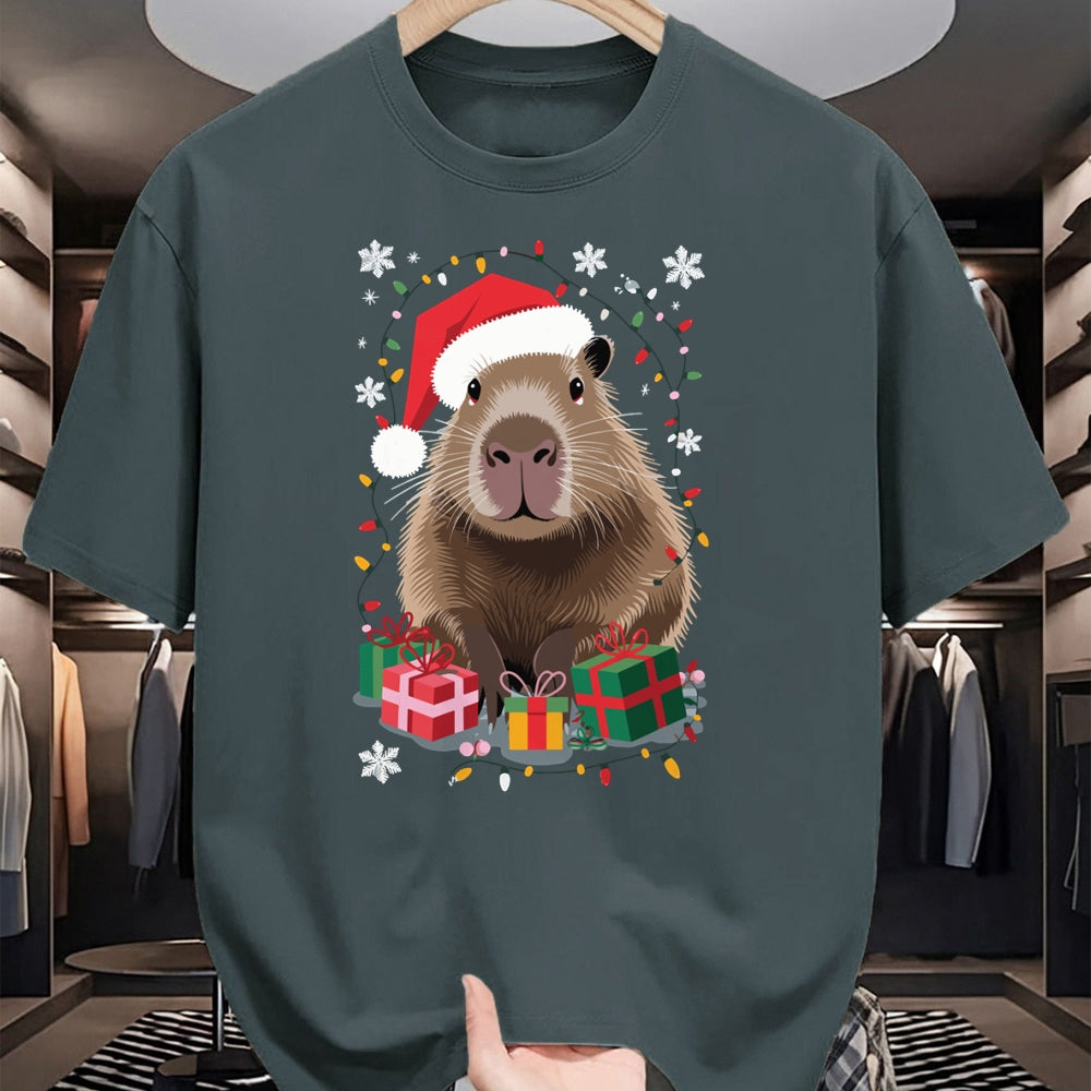 Cute Capybara Shirt, Funny Capybara Unisex T-Shirt/Hoodie/Sweatshirt HLT00 - Capybara Christmas Long Sleeve T-Shirt (5)