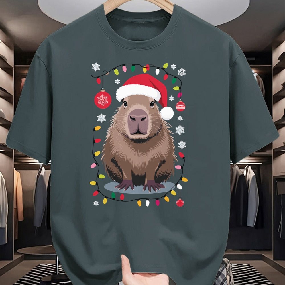 Cute Capybara Shirt, Funny Capybara UnisexT-Shirt/Hoodie/Sweatshirt HLT00 - Capybara Christmas Long Sleeve T-Shirt