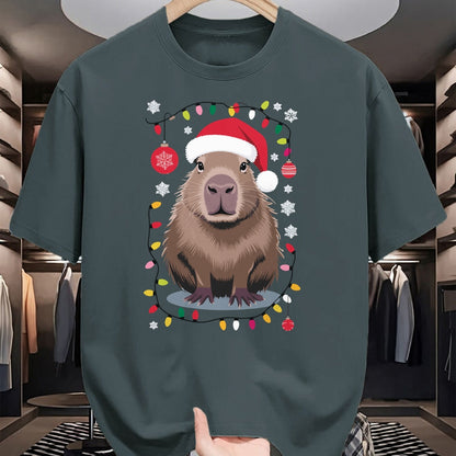 Cute Capybara Shirt, Funny Capybara UnisexT-Shirt/Hoodie/Sweatshirt HLT00 - Capybara Christmas Long Sleeve T-Shirt