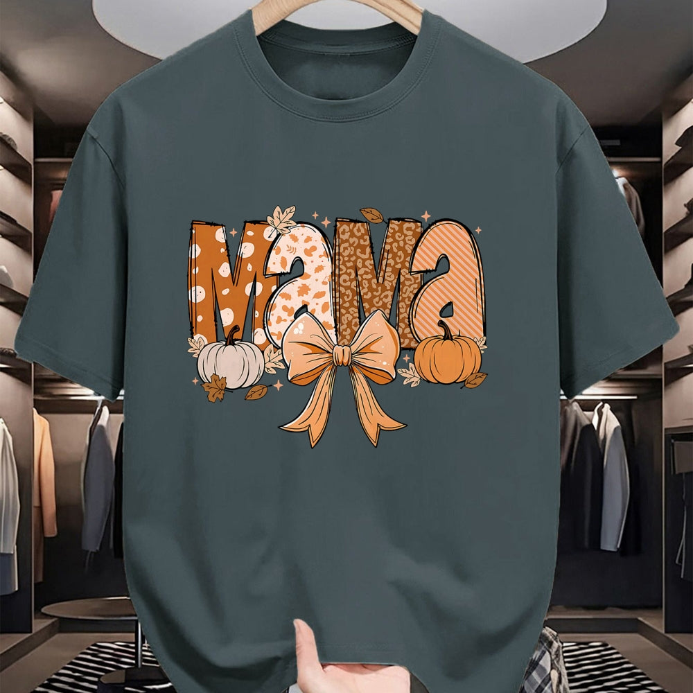 Best Thanksgiving Family Shirt , Funny Thanksgiving UnisexT-Shirt/Hoodie/Sweatshirt HLT00 - Retro Mama Coquette Bows Leopard Mom Fall Thanksgiving Women T-Shirt