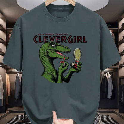 Best Dinosaur Lover Shirt, Funny Dinosaur UnisexT-Shirt/Hoodie/Sweatshirt HLT00 - Easy Breezy Beautiful Clever Girl Dinosaur T-Shirt