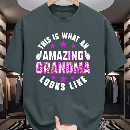 Best Grandma Shirt, Proud Grandma Unisex T-Shirt/Hoodie/Sweatshirt HLT00 - This Is What An Amazing Grandma Looks Like Shirt Mothers Day T-Shirt (1)