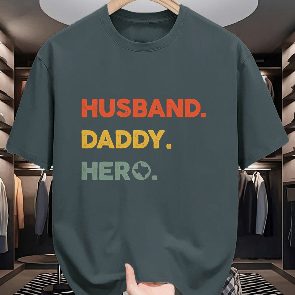 Gift for Dad Shirt, Funny Dad Unisex T-Shirt/Hoodie/Sweatshirt HLT00 – Mens Husband daddy hero Tee Proud Texas Map dad father_s day T-Shirt