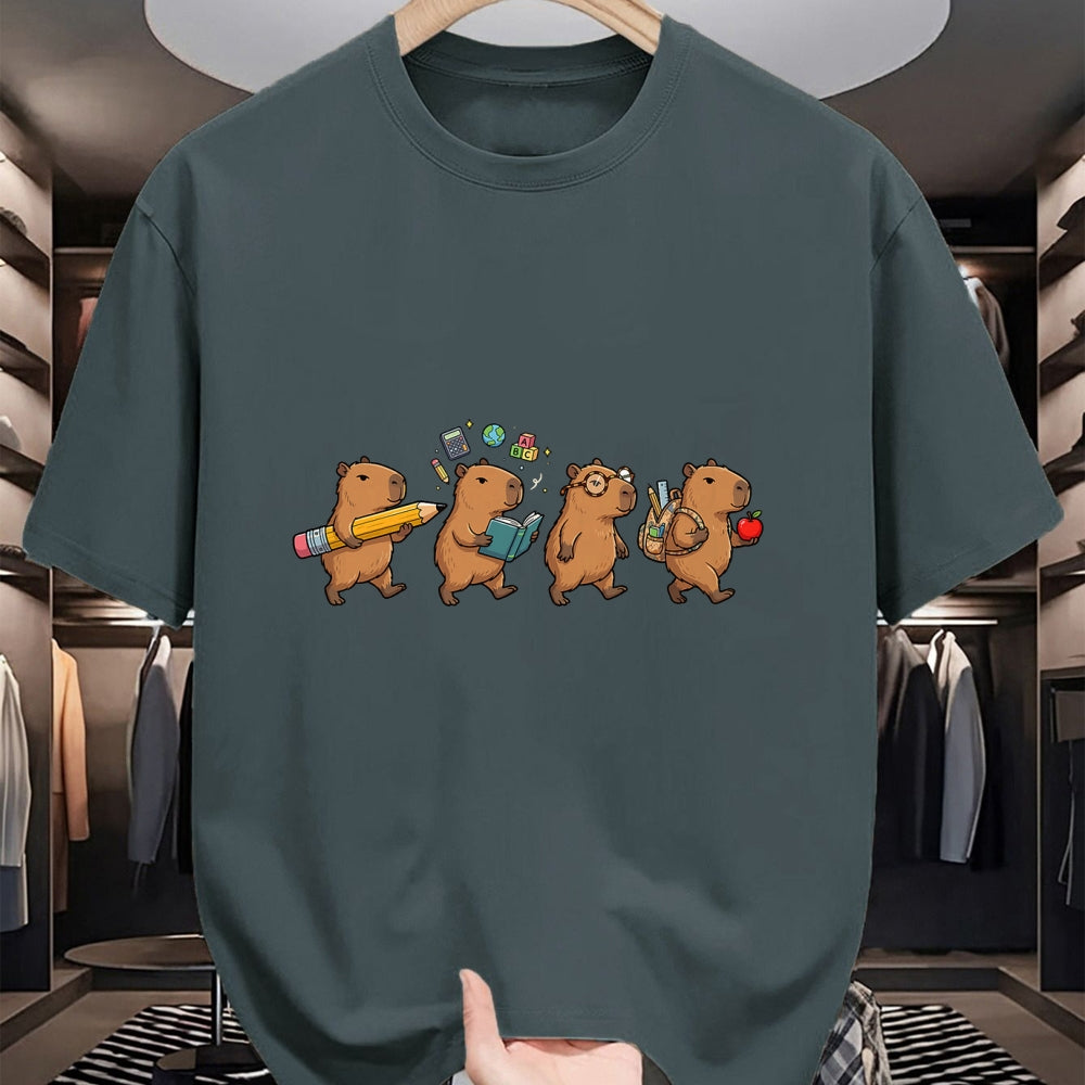 Cute Capybara Shirt, Funny Capybara Unisex T-Shirt/Hoodie/Sweatshirt HLT00 - Funny Capybara Back to School Teacher Student T-Shirt