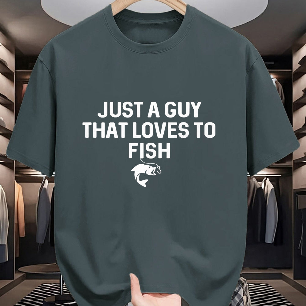 Funny Fishing Shirt, Gift For Fishing Lover Unisex T-Shirt/Hoodie/Sweatshirt HLT00 - Just A Guy That Loves to Fish Angler Fisherman Gifts Fishing T-Shirt