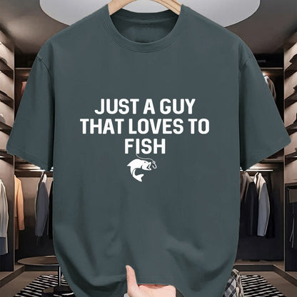 Funny Fishing Shirt, Gift For Fishing Lover Unisex T-Shirt/Hoodie/Sweatshirt HLT00 - Just A Guy That Loves to Fish Angler Fisherman Gifts Fishing T-Shirt