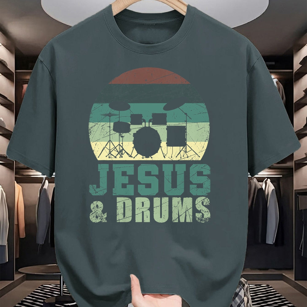 Christian Tee, Christian Faith Unisex T-Shirt/Hoodie/Sweatshirt HLT00 - Drummer Christian Religious Drums Player Gift Jesus T-Shirt