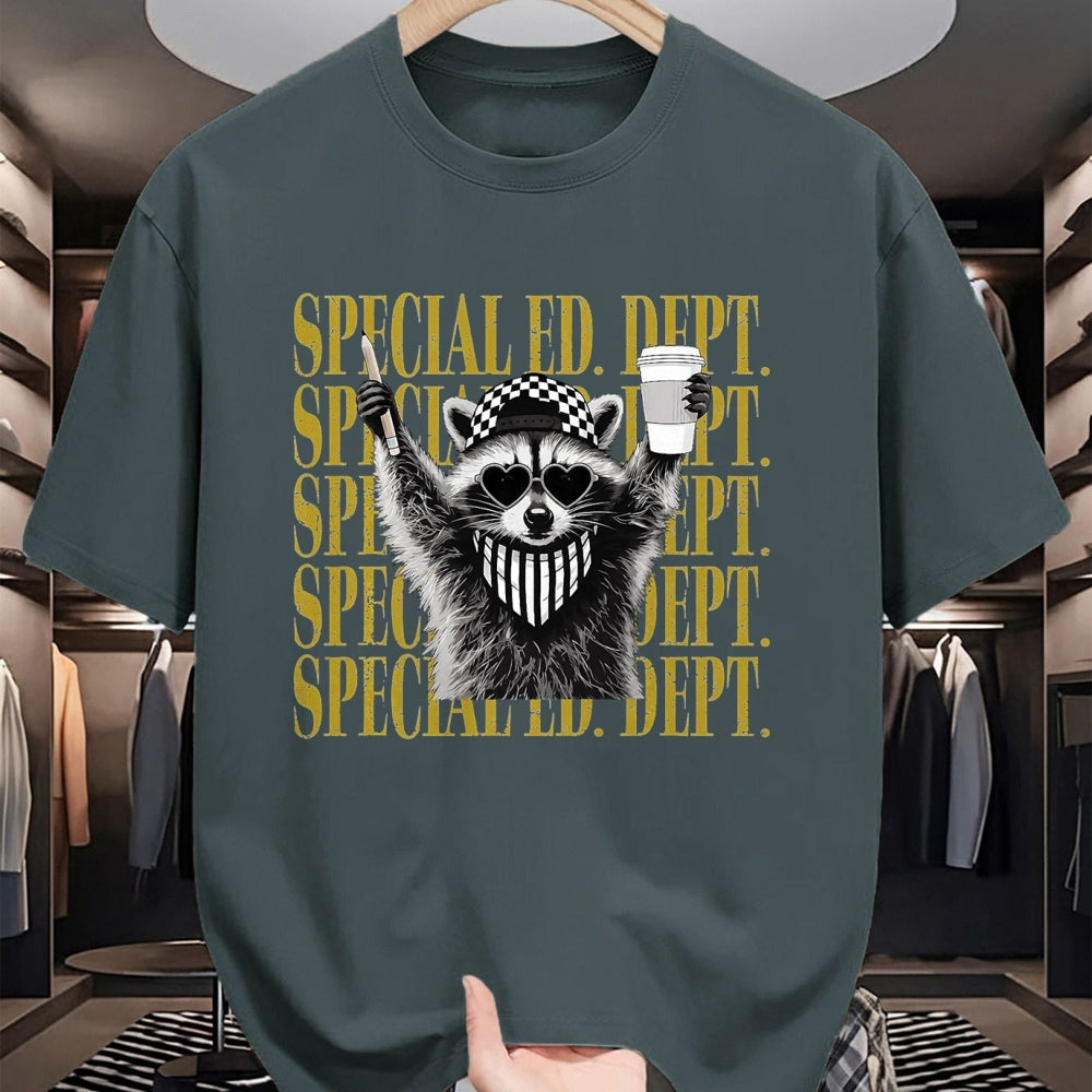 Best Student Shirt, Funny Back To School UnisexT-Shirt/Hoodie/Sweatshirt HLT00 - Women Special Ed Teacher Funny Feral Raccoon Back to School T-Shirt, Men, Black, Large