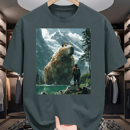 Cute Capybara Shirt, Funny Capybara Unisex T-Shirt/Hoodie/Sweatshirt HLT00 - Funny Graphic Capybara Long Sleeve T-Shirt (1)