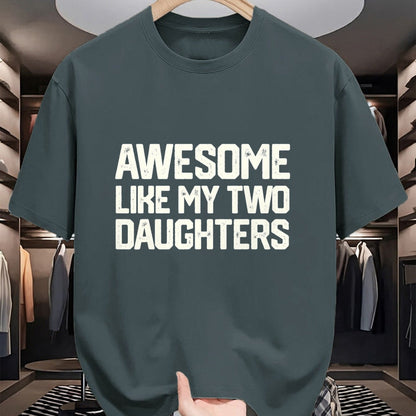 Gift for Dad Shirt, Funny Dad Unisex T-Shirt/Hoodie/Sweatshirt HLT00 – AWESOME LIKE MY TWO DAUGHTERS Father_s Day Dad Men Him Gift T-Shirt