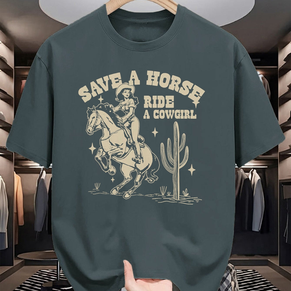 Best Horse Lover Shirt , Funny Horse UnisexT-Shirt/Hoodie/Sweatshirt HLT00 - Horse Lover Equestrian Riding Save A Horse Ride A Cowgirl T-Shirt