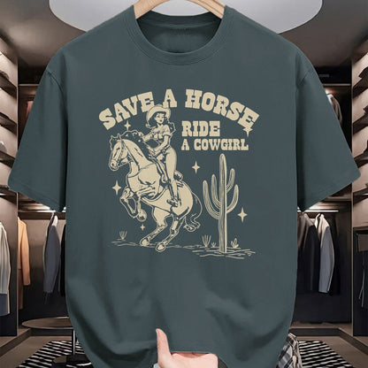 Best Horse Lover Shirt , Funny Horse UnisexT-Shirt/Hoodie/Sweatshirt HLT00 - Horse Lover Equestrian Riding Save A Horse Ride A Cowgirl T-Shirt
