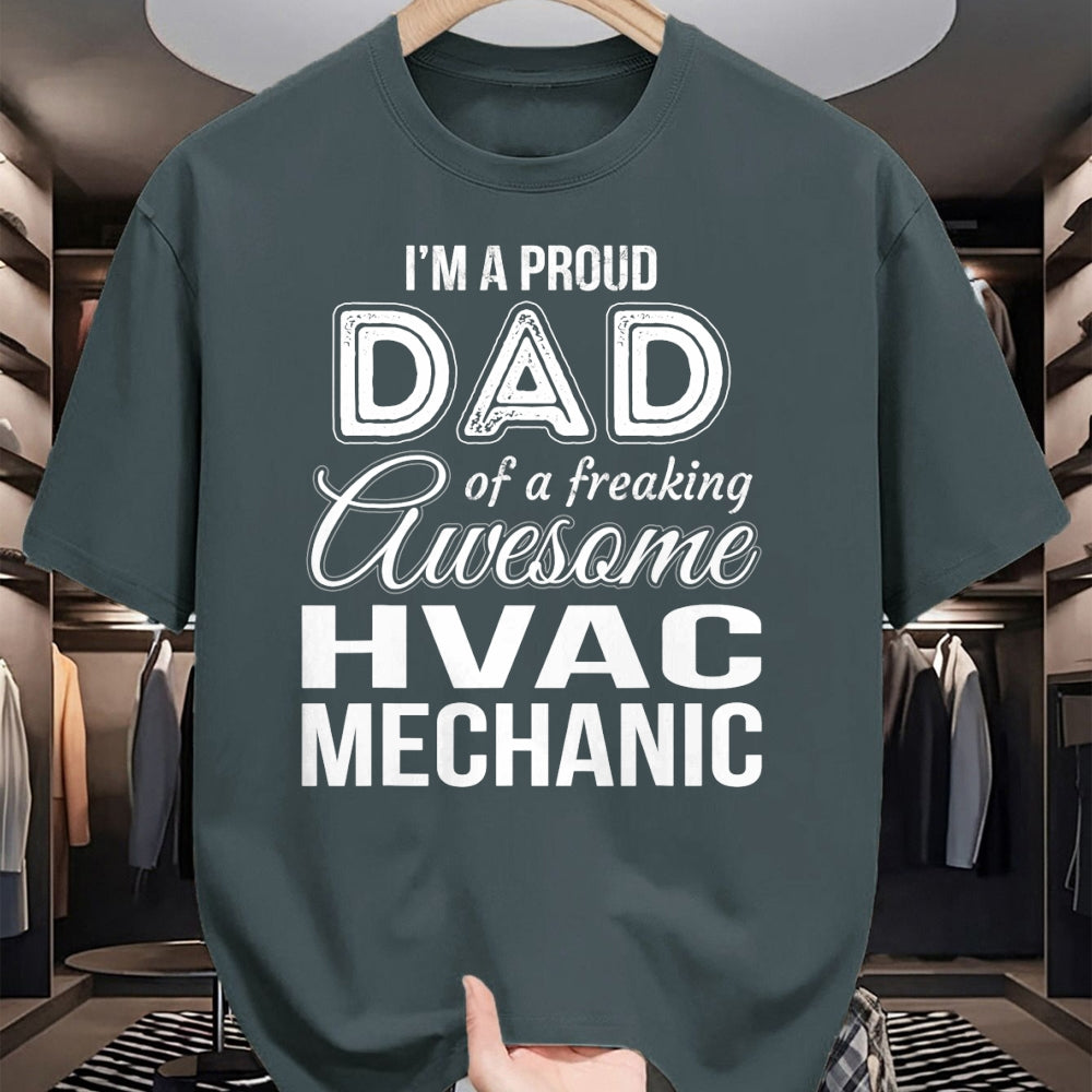 Gift for Dad Shirt, Funny Dad Unisex T-Shirt/Hoodie/Sweatshirt HLT00 – Mens Proud Dad of HVAC Mechanic Father_s Day Gift T-Shirt