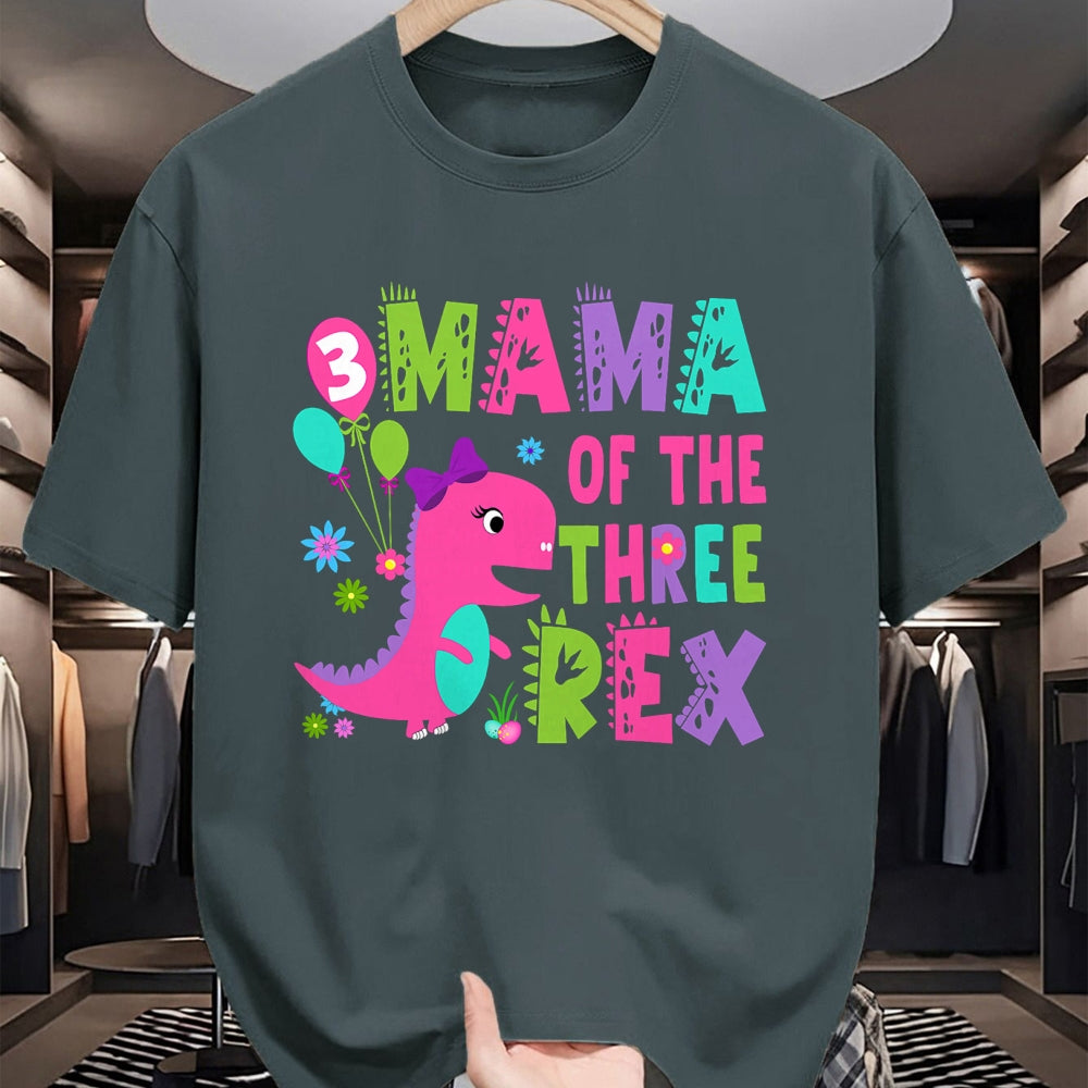 Best Dinosaur Lover Shirt, Funny Dinosaur UnisexT-Shirt/Hoodie/Sweatshirt HLT00 - Mama of The Three Rex Dinosaur T-Rex 3rd Birthday Boy T-Shirt