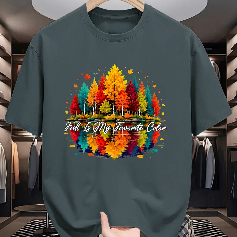 Best Thanksgiving Family Shirt , Funny Thanksgiving UnisexT-Shirt/Hoodie/Sweatshirt HLT00 - Vintage Autumn Leaves Funny Fall is My Favorite Color T-Shirt