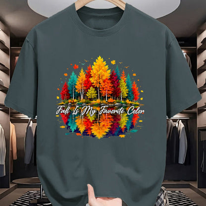 Best Thanksgiving Family Shirt , Funny Thanksgiving UnisexT-Shirt/Hoodie/Sweatshirt HLT00 - Vintage Autumn Leaves Funny Fall is My Favorite Color T-Shirt