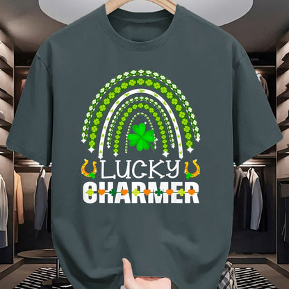 Patrick Day Shirts for Family, Funny Patrick Day shirts, st patrick's day Unisex T-Shirt/Hoodie/Sweatshirt HLT00 - Lucky Charmer Funny St Patrick Day  Rainbow Shamrock T-Shirt