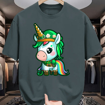 Patrick Day Shirts for Family, Funny Patrick Day shirts, st patrick's day Unisex T-Shirt/Hoodie/Sweatshirt HLT00 - Cute Unicorn Leprecorn St Patrick Day Lucky Irish Girls Kids T-Shirt